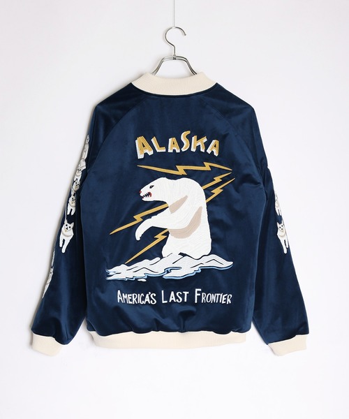 HOUSTON（ヒューストン） スカジャン MEDIUM ブラック系その他 メンズ