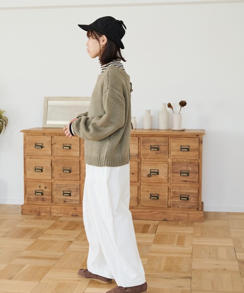 「Crisp」 パンツ FREE カーキ レディース_画像3