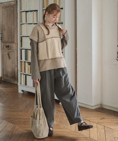 「Crisp」 パンツ FREE カーキ レディース_画像9