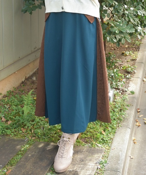 ね*す様 axes リナズjsk ミント axes femme（アクシーズ ファム） スカート 異素材切替スカート