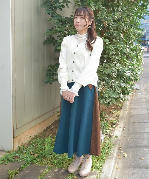 axes femme（アクシーズ ファム） スカート 異素材切替スカート