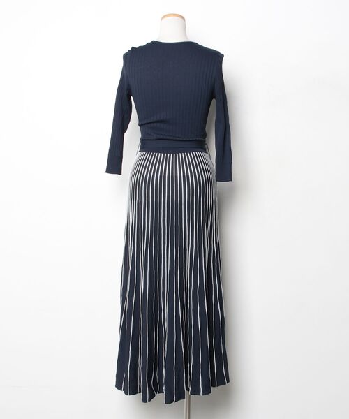 「GRACE CONTINENTAL」 ニットワンピース 36 ネイビー レディース_画像2