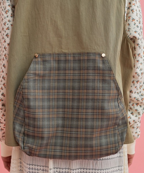 「eLur」 ベスト FREE カーキ レディース_画像5