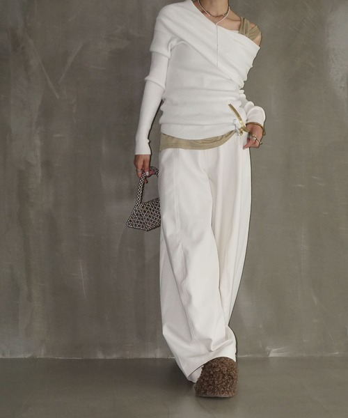 「chuclla」 長袖ニット FREE ブラック レディース_画像7