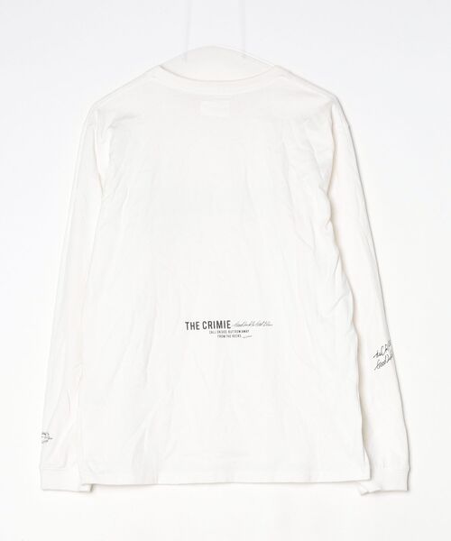 「CRIMIE」 長袖Tシャツ L ホワイト メンズ_画像2