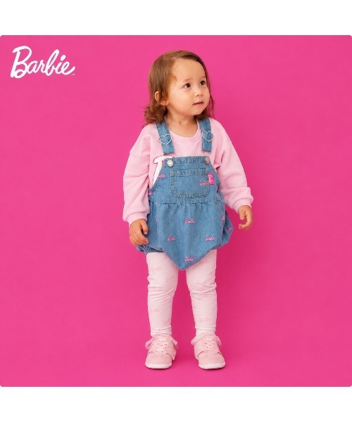 ベビー服 ロンパース Barbie バービー デニムサロペットロンパース 