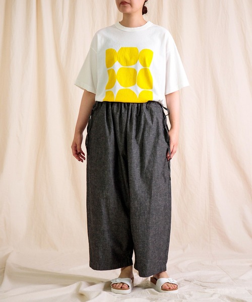 prit（プリット） tシャツ 半袖 空紡度詰天竺 フレームドットプリントT