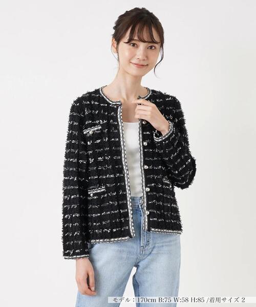 「Torrazzo Donna」 ニットカーディガン 2 ブラウン レディース_画像7