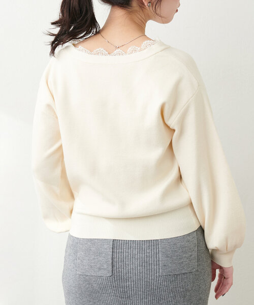 「natural couture」 長袖ニット FREE チャコールグレー レディース_画像8