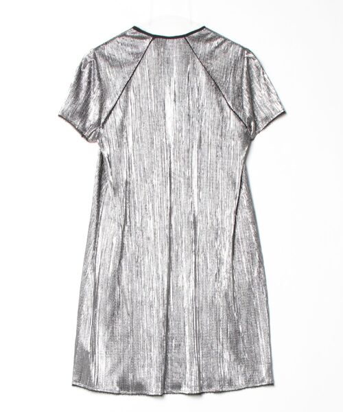 「ZADIG&VOLTAIRE」 半袖ワンピース X-SMALL シルバー レディース_画像2