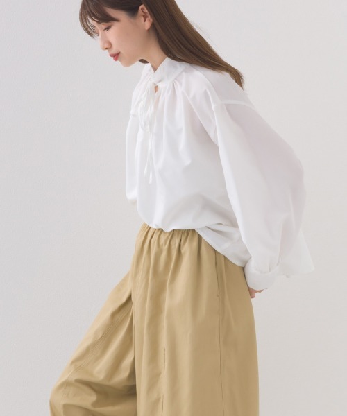 「OMNES」 7分袖シャツ FREE ライトブルー レディース_画像8