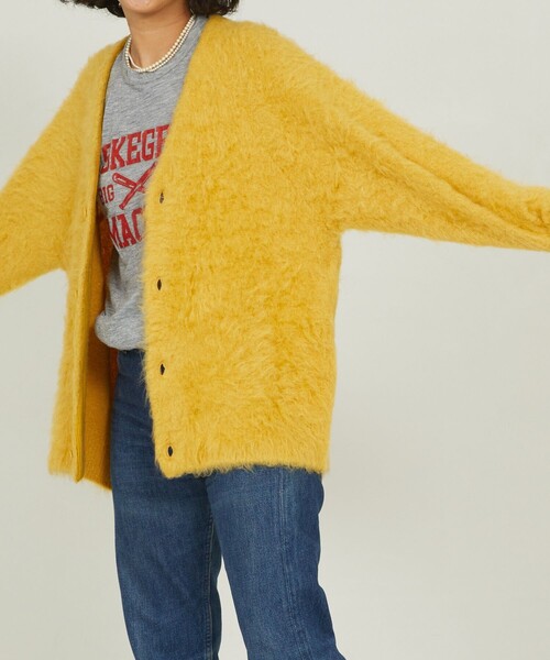 「Freada」 ニットカーディガン MEDIUM ピンク レディース_画像3