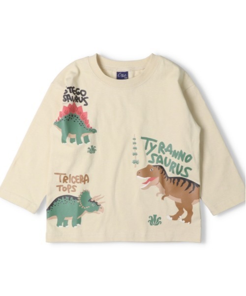 Crescent tシャツ 恐竜プリント長袖Tシャツ キッズ 子供服 男の子
