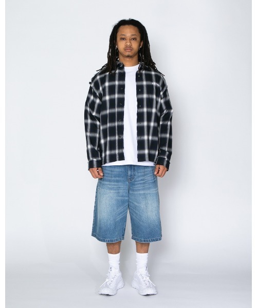 APPLEBUM（アップルバム） シャツ Cut Off Ombre Check Shirt メンズ 