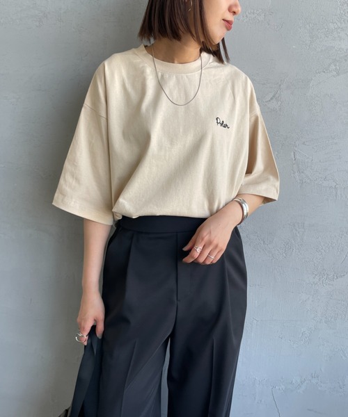 「POLeR」 半袖カットソー L ホワイト レディース_画像3