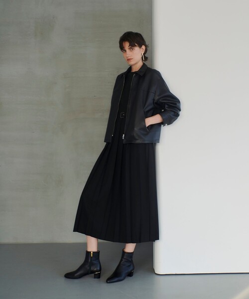 「allureville」 ノースリーブワンピース 1 ブラウン レディース_画像4