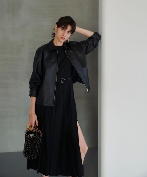 「allureville」 ノースリーブワンピース 1 ブラウン レディース_画像5