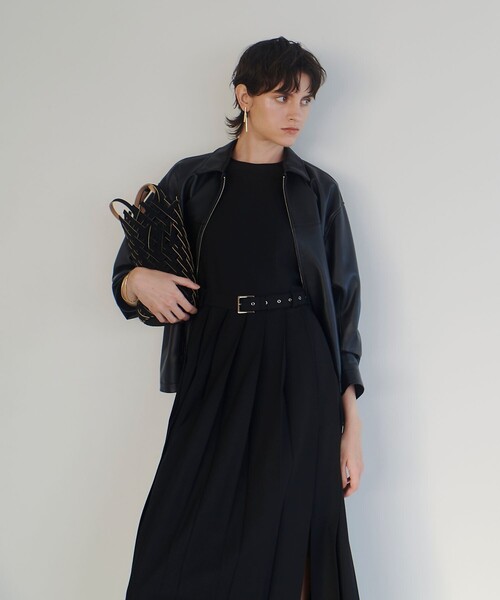 「allureville」 ノースリーブワンピース 1 ブラウン レディース_画像6