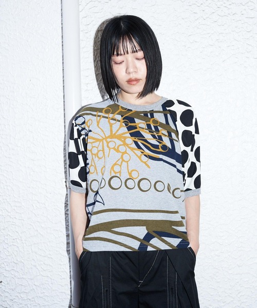 「gomme」 半袖Tシャツ MEDIUM ブラック レディース_画像7