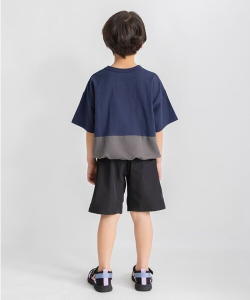 branshes（ブランシェス） tシャツ バイカラー切り替え半袖Tシャツ