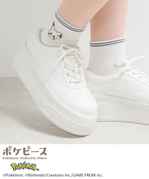 Honeys（ハニーズ） 靴下 ポケピース／ソックス（白） レディース