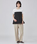 tシャツ 半袖 ビスチェコンビカットソー レディースの詳細画像1