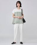tシャツ 半袖 ビスチェコンビカットソー レディースの詳細画像2