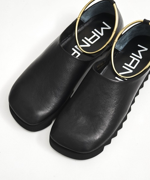 パンプス 「MANA/マナ」ankle strap round toe flat shoes/アンクルストラップラウンドトゥフラットシューズの画像