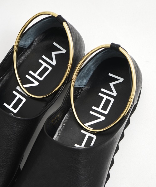 パンプス 「MANA/マナ」ankle strap round toe flat shoes/アンクルストラップラウンドトゥフラットシューズの画像