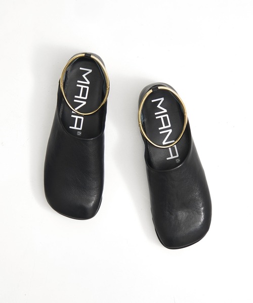 パンプス 「MANA/マナ」ankle strap round toe flat shoes/アンクル