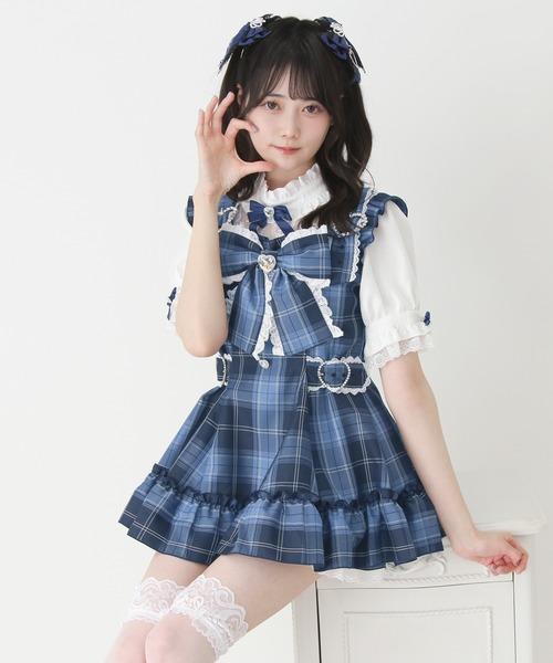 DearMyLove セットアップ ハートバックルベルトリボンキラキラ