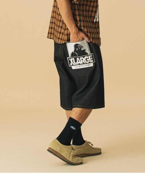 XLARGE（エクストラ ラージ） デニムハーフパンツ 30inch ブラック