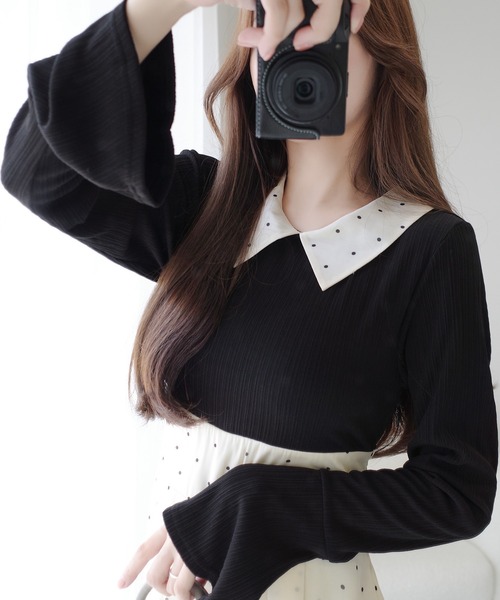 「mily bilet」 ドッキングワンピース LARGE ネイビー レディース_画像4
