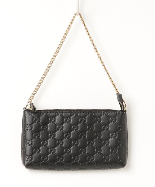 GUCCI（グッチ） グッチシマ チェーン トートバッグ - ブラック