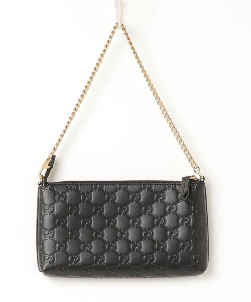 GUCCI（グッチ） グッチシマ チェーン トートバッグ - ブラック