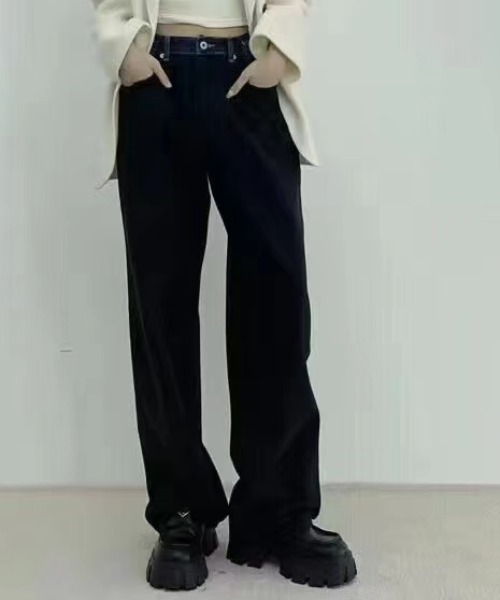 「aimoha」 デニムパンツ LARGE ダークグレー レディース_画像8