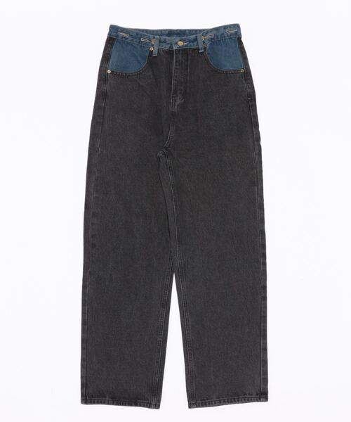 「aimoha」 デニムパンツ LARGE ダークグレー レディース_画像9