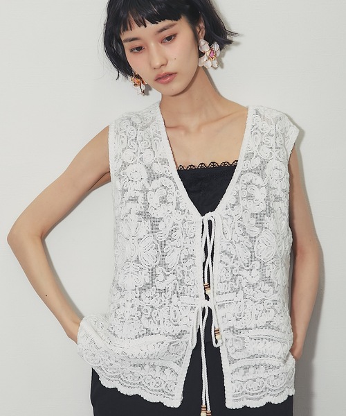 ベスト ジレ クロシェ編みベスト レディース : ZOZOTOWN Yahoo!店