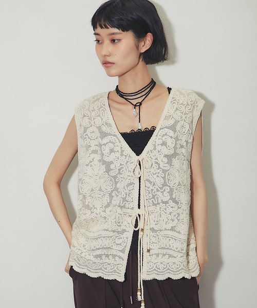 ベスト ジレ クロシェ編みベスト レディース : ZOZOTOWN Yahoo!店