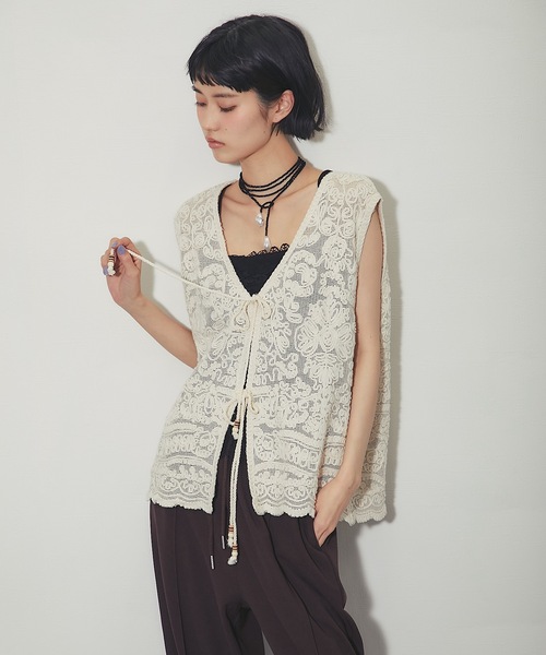 ベスト ジレ クロシェ編みベスト レディース : ZOZOTOWN Yahoo!店