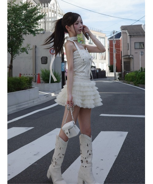Darich（ダーリッチ） ドットタイリボンベアトップ レディース