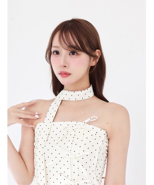 Darich（ダーリッチ） ドットタイリボンベアトップ レディース