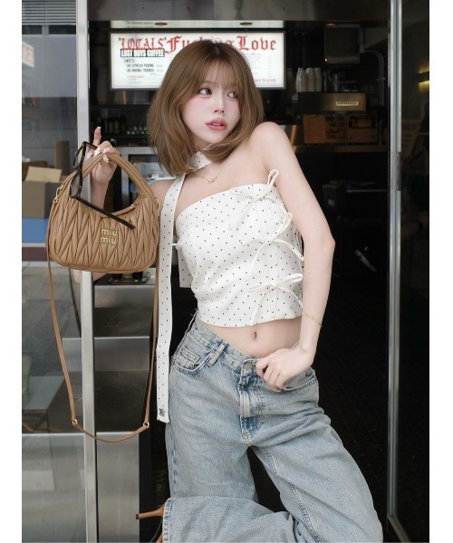 Darich（ダーリッチ） ドットタイリボンベアトップ レディース