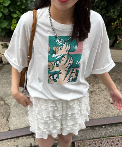 「RePRODUCTION LABEL」 7分袖カットソー FREE ダークブルー レディース_画像2