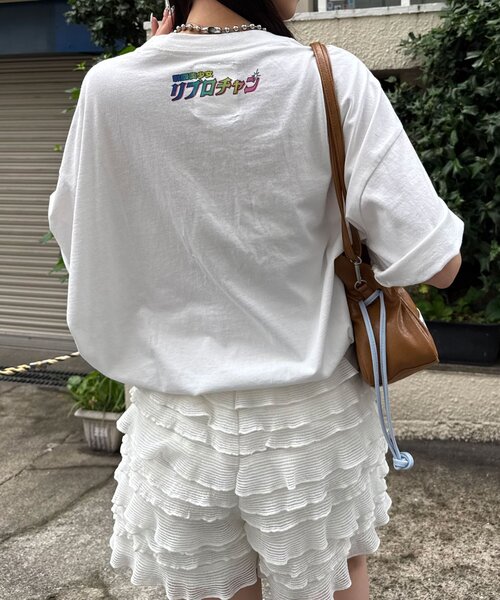 「RePRODUCTION LABEL」 7分袖カットソー FREE ダークブルー レディース_画像4