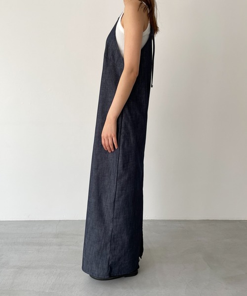 「CANAL JEAN」 「El mar」キャミソールワンピース ONE SIZE インディゴブルー レディース_画像6