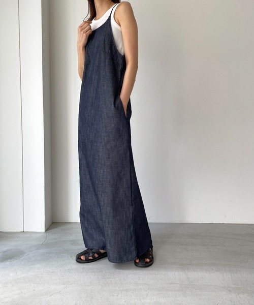 「CANAL JEAN」 「El mar」キャミソールワンピース ONE SIZE インディゴブルー レディース_画像7