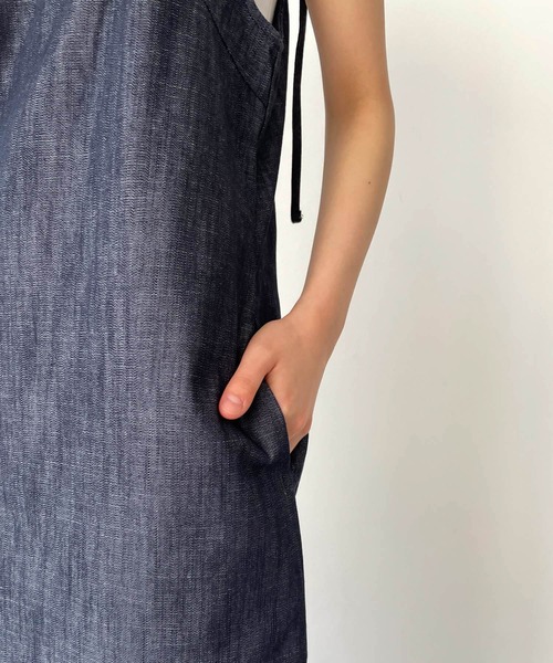 「CANAL JEAN」 「El mar」キャミソールワンピース ONE SIZE インディゴブルー レディース_画像8