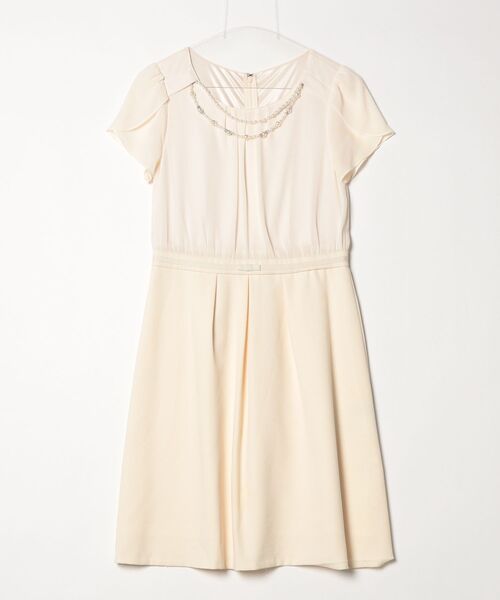 「PourVous」 コンビワンピース M アイボリー レディース_画像3