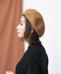 210nouve 帽子 ベレー帽 パイピングウールベレー レディース